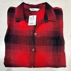 Sonoma Brand Red and Black Plaid Flannel Women’s Size XXL
